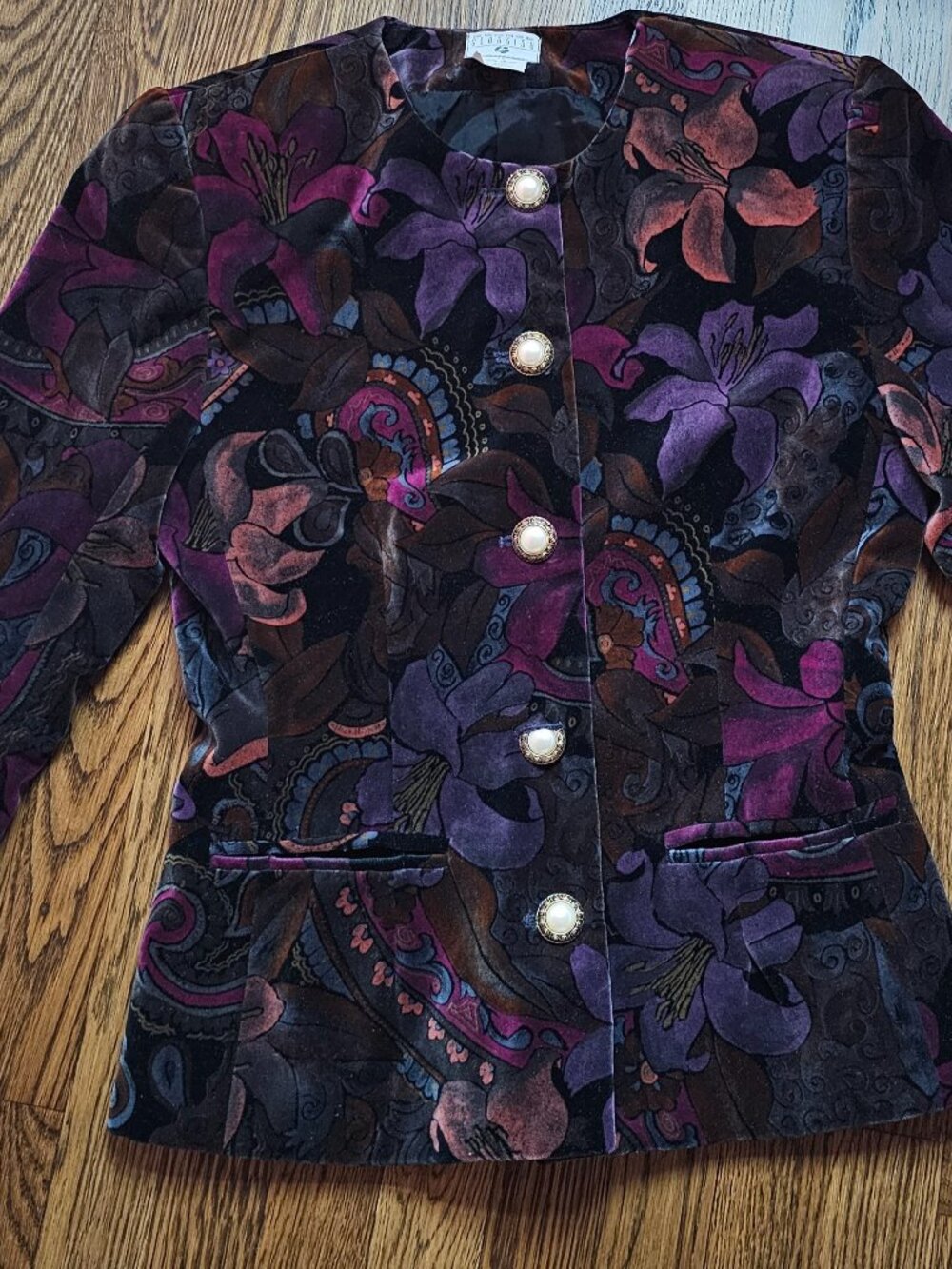 Vintage Georgiou Multi-Color Velvet Blazer 6